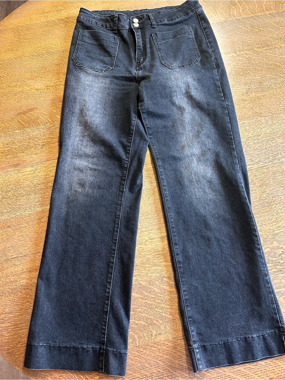KUNMI Women’s Wide Leg Jeans – Size 12